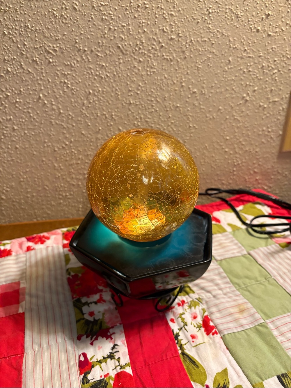 Homedics Glass Relaxation Fountain Envirascape Crackled Globe